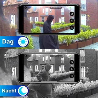 HB Video T Ring Deurbel met Camera WiFi 2K Ultra HD Zwart