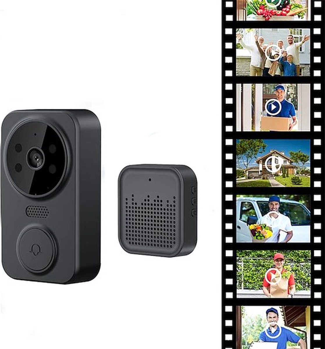 HD Video Deurbel met Camera en Gong - Tuya - Privacyproof