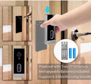 HD Video Deurbel SlimSmart WiFi Draadloos Oplaadbaar