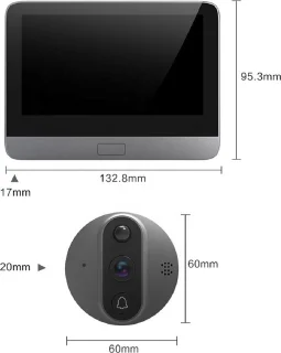 Home-Locking T-2100 Draadloze WiFi Videofoon met Binnen Scherm