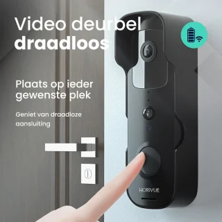 HoriVue Slimme Video Deurbel Wifi 1080P met Camera en 32GB SD kaart