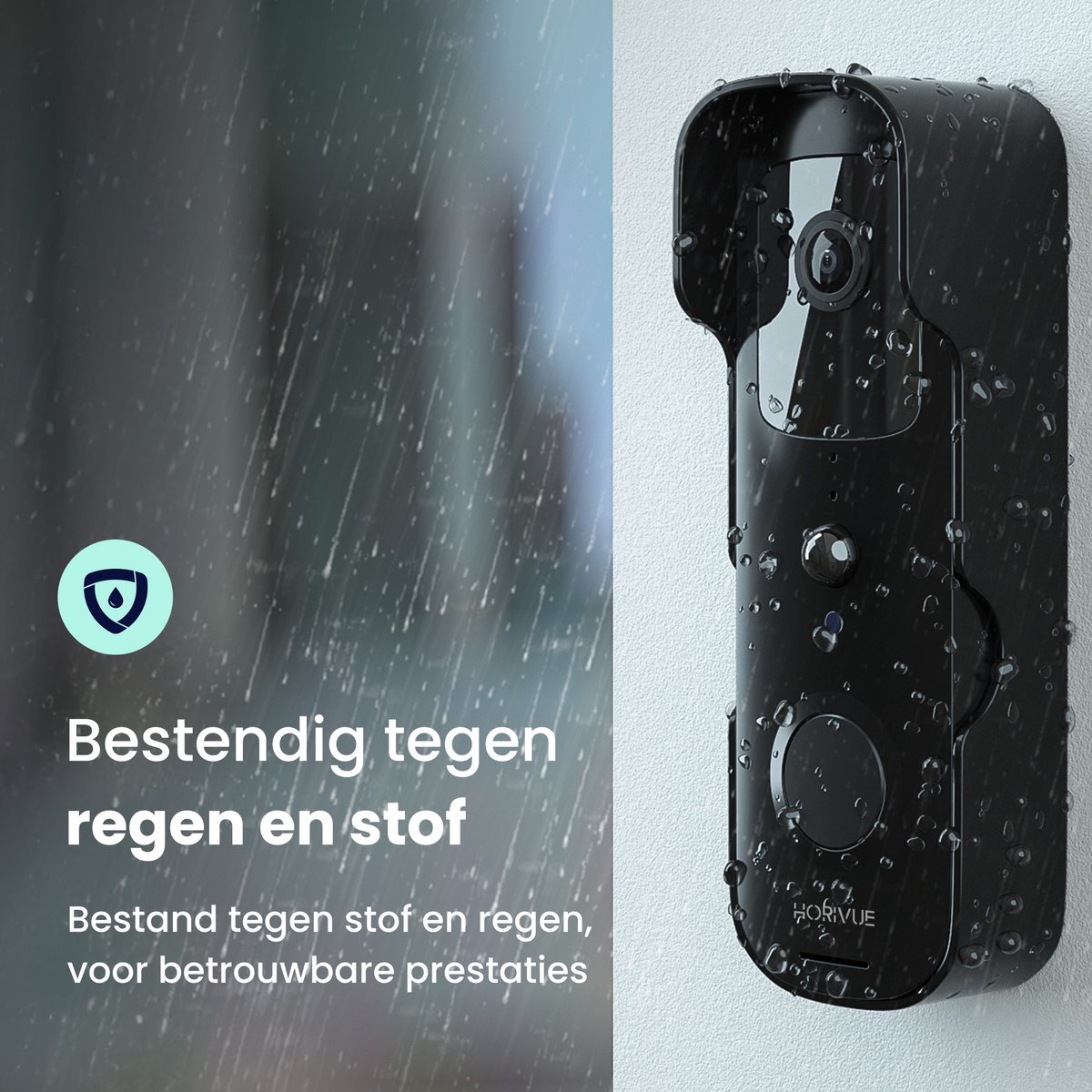 HoriVue Slimme Video Deurbel Wifi 1080P met Camera en 32GB SD kaart