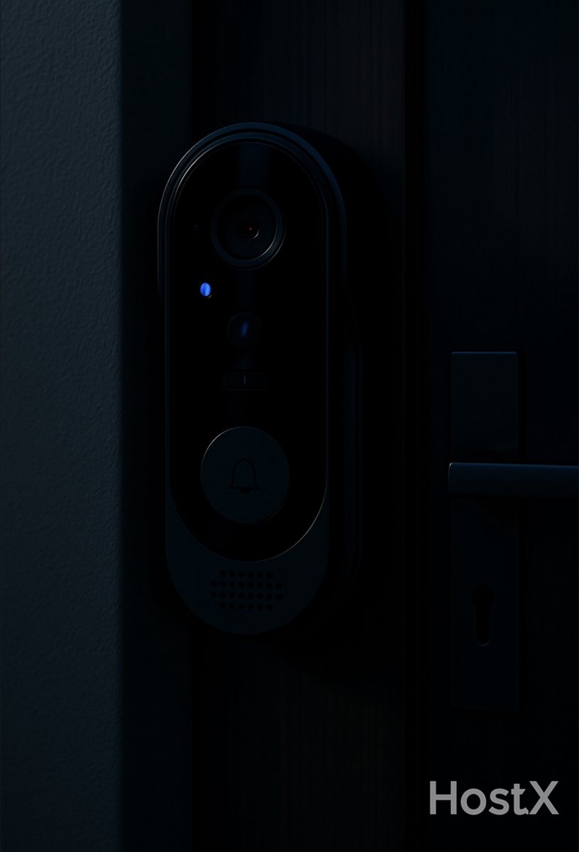 HostX Slimme Video Deurbel 720P WiFi Zwart