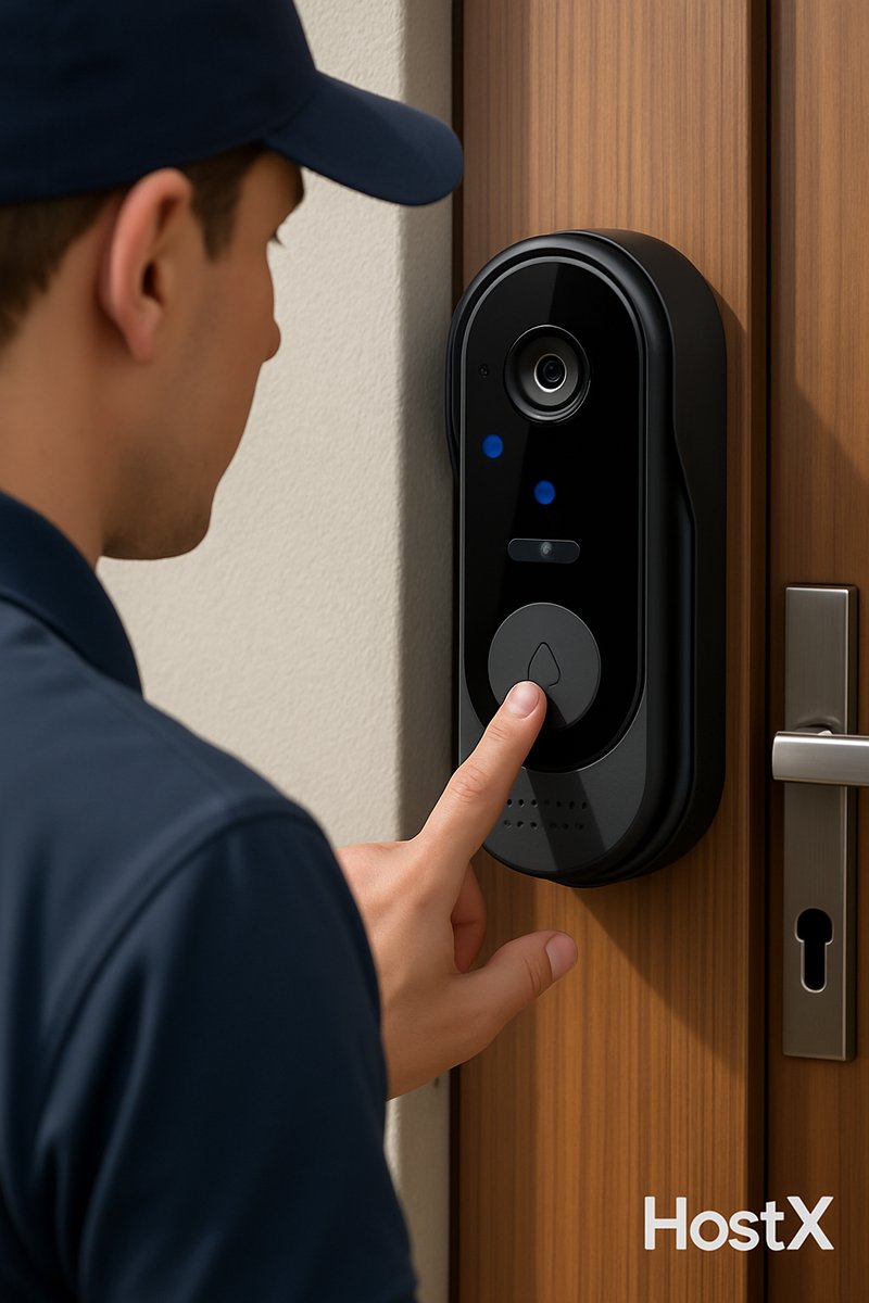 HostX Slimme Video Deurbel 720P WiFi Zwart