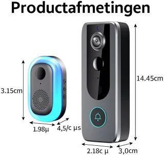 HostX Slimme Video Deurbel - Grijs