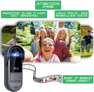 Hozard® Video Deurbel