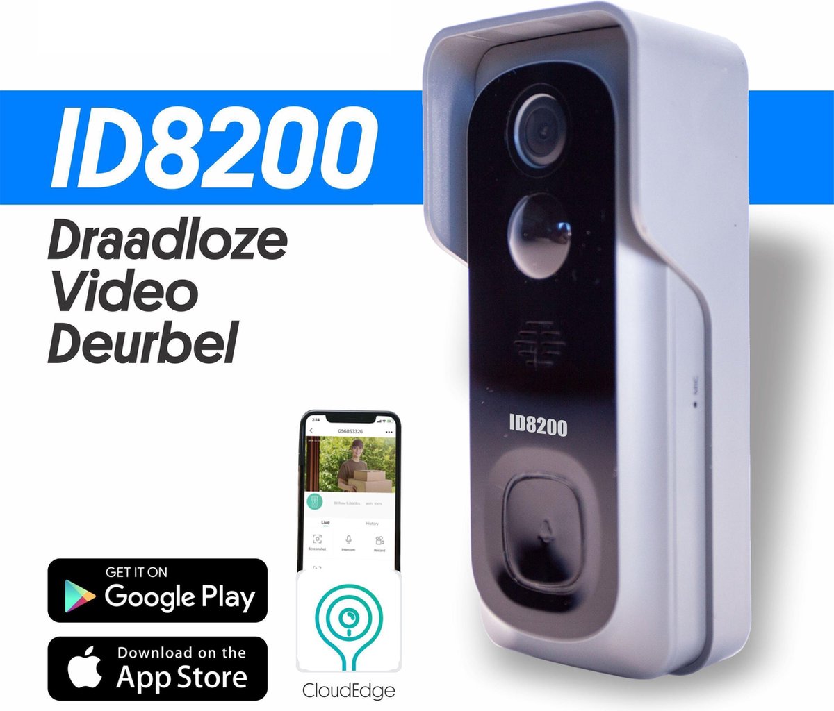 ID8200 Wi-Fi Video Deurbel