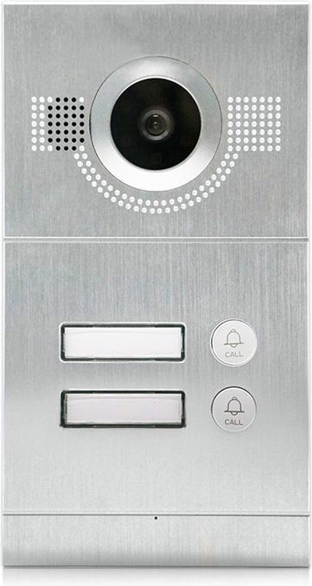 IntercomDirect ID 2-knops buitenpaneel met 2 binnenmonitoren