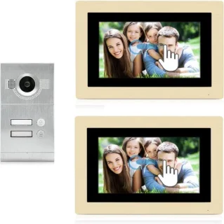 IntercomDirect ID 2-knops buitenpaneel met 2 binnenmonitoren