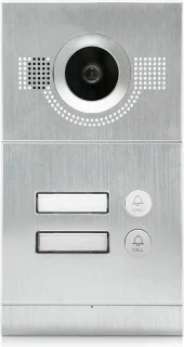 IntercomDirect ID 2-knops buitenpaneel met 2 binnenmonitoren