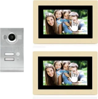 IntercomDirect ID 2-knops buitenpaneel met 2 binnenmonitoren