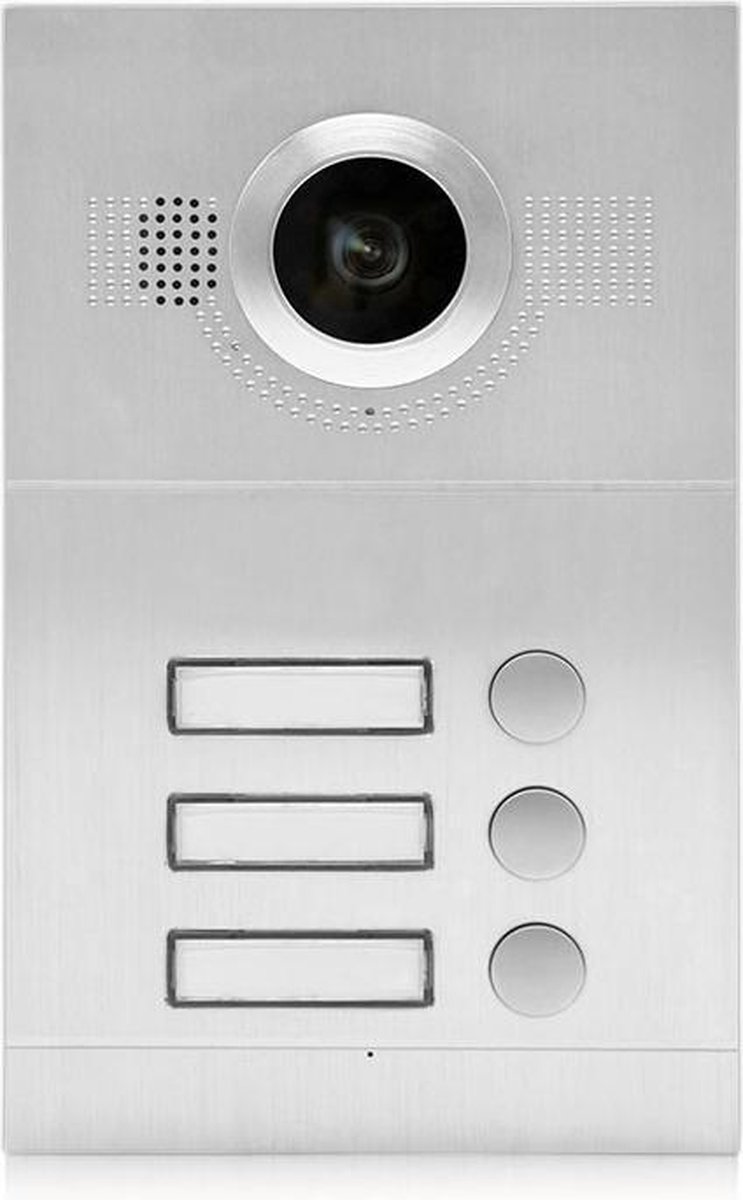 IntercomDirect ID 3 knops buitenpaneel met 3 binnenmonitoren
