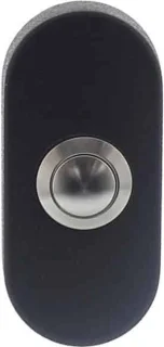 Intersteel Deurbel ovaal verdekt RVS mat zwart