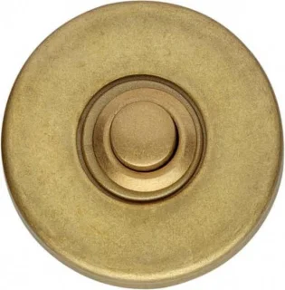 Klassiek, dof en degelijk: de ronde messing deurbel van Intersteel