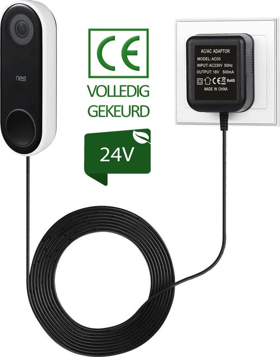 JC's Transformator voor Google Nest Video Deurbel 24V 5m Kabel review