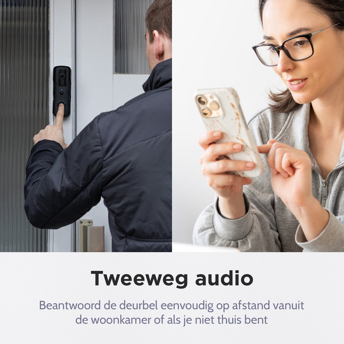 JesJo Slimme Video Deurbel 1080P Wifi Draadloos