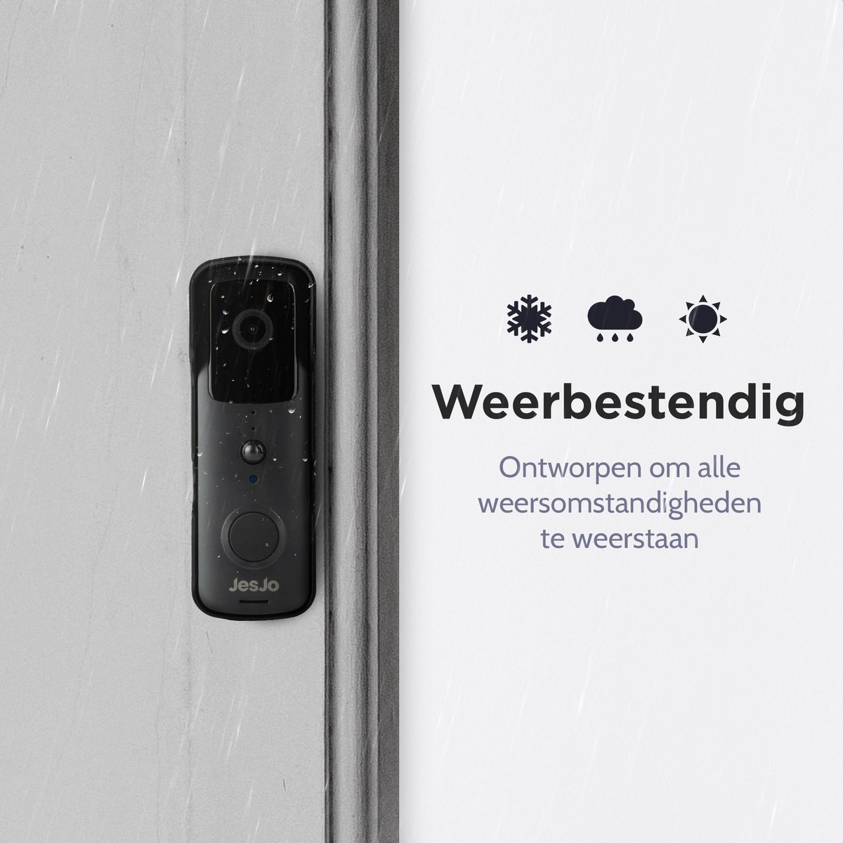 JesJo Slimme Video Deurbel 1080P Wifi Draadloos