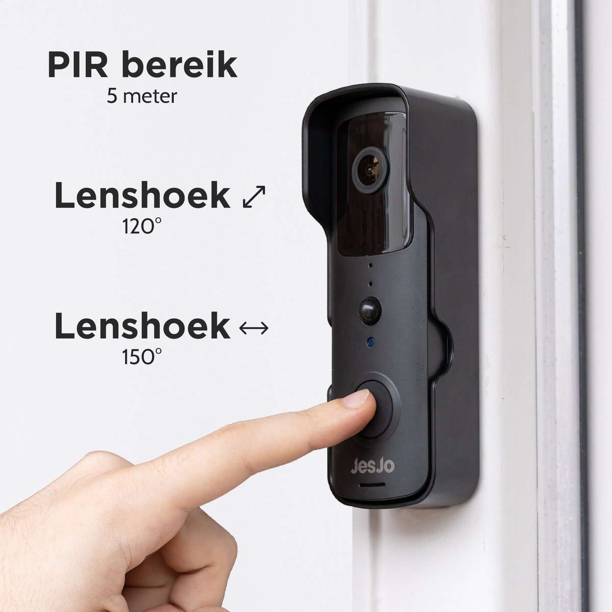 JesJo Slimme Video Deurbel 1080P Wifi Draadloos