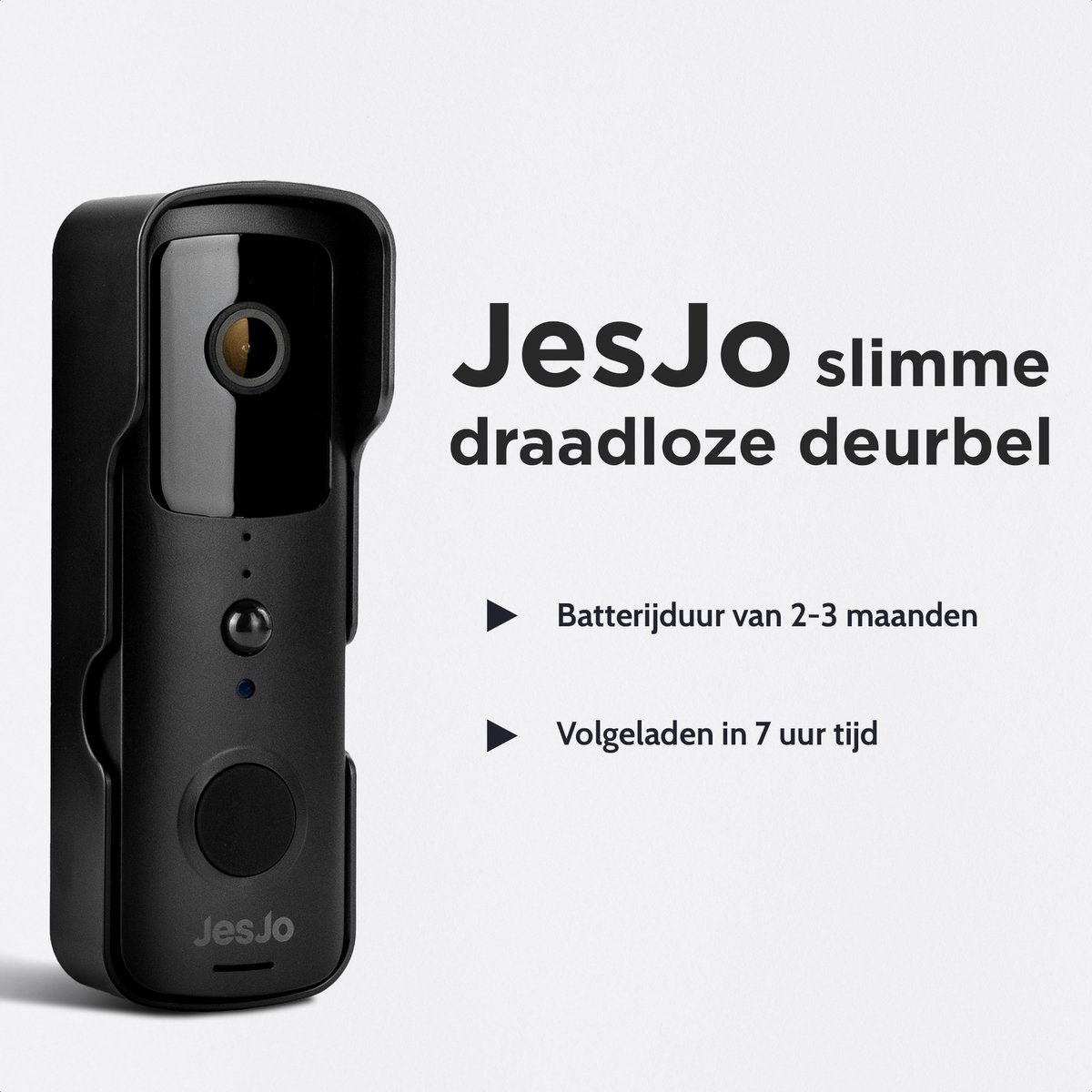 JesJo Slimme Video Deurbel 1080P Wifi Draadloos