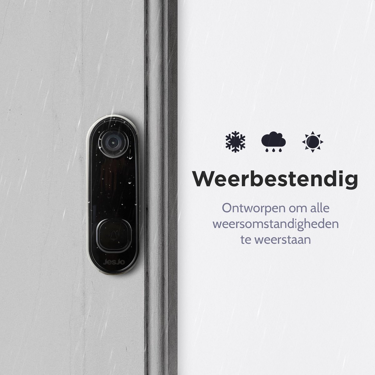 JesJo Video Deurbel Bedraad 1080P HD Wifi