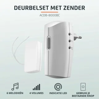 KlikAanKlikUit ACDB-8000BC Deurbelset Wit