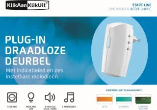 KlikAanKlikUit ACDB-8000C Deurbelgong Wit