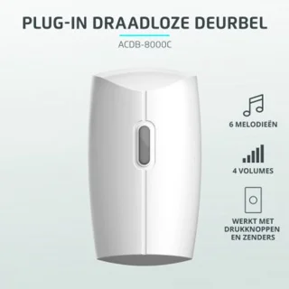 KlikAanKlikUit ACDB-8000C Deurbelgong Wit