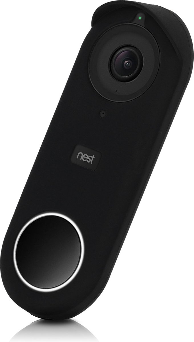 De kwmobile siliconen hoes voor Nest Hello Video Doorbell zwart in één oogopslag