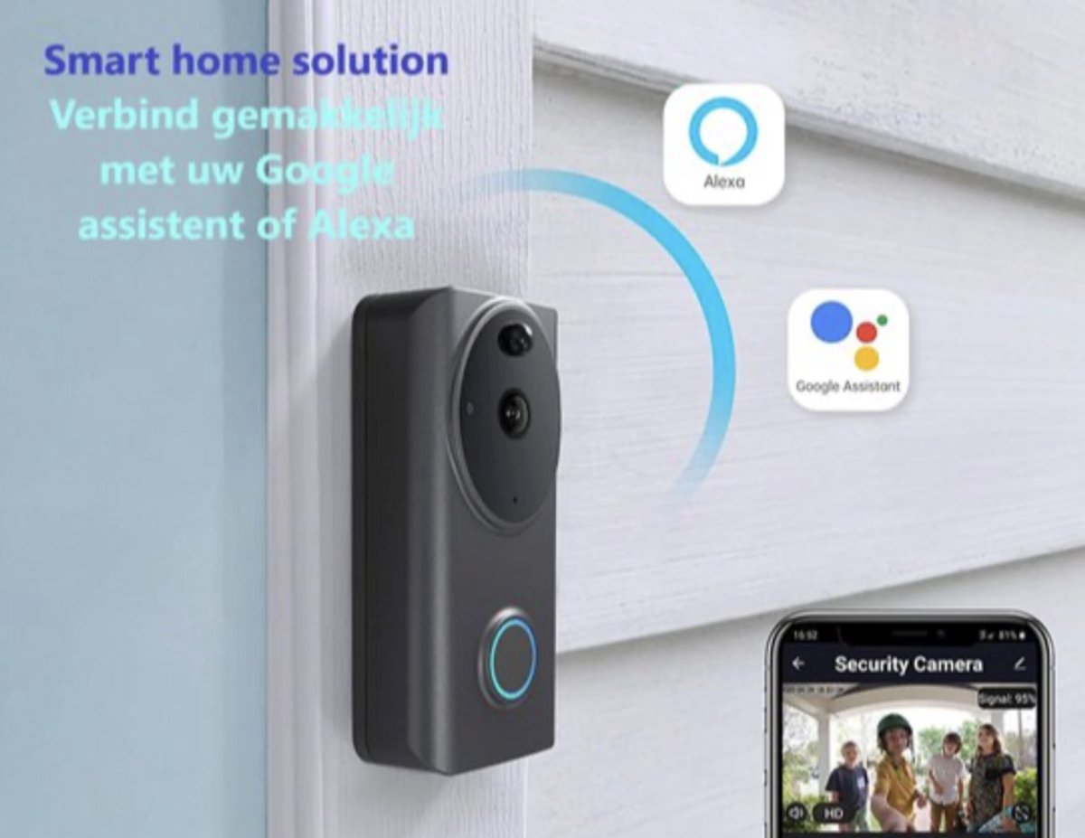Living Needs Draadloze Deurbel 1080P HD Camera