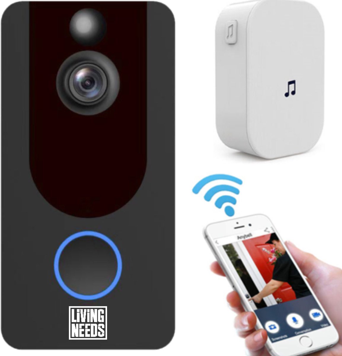 Living Needs Draadloze Video Deurbel 1080P