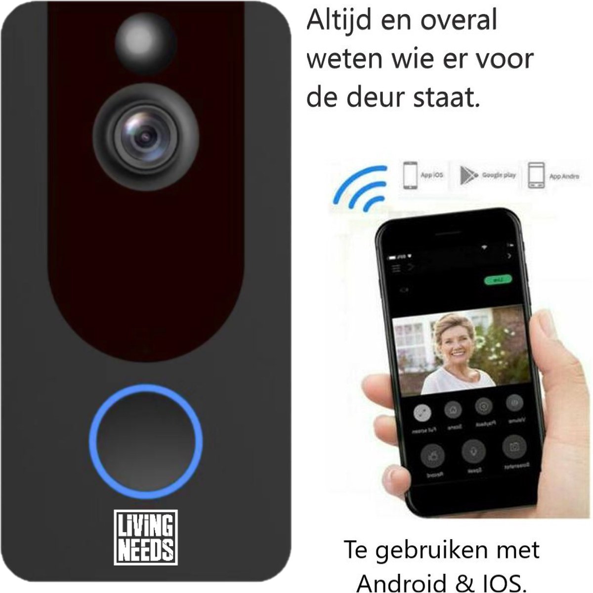 Living Needs Draadloze Video Deurbel 1080P