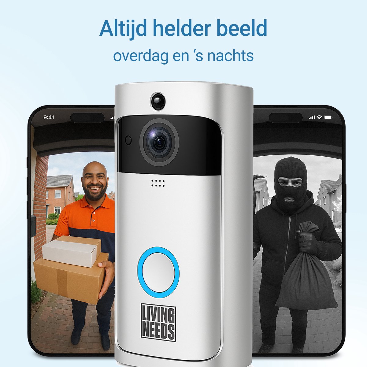 Living Needs Draadloze Video Deurbel HD