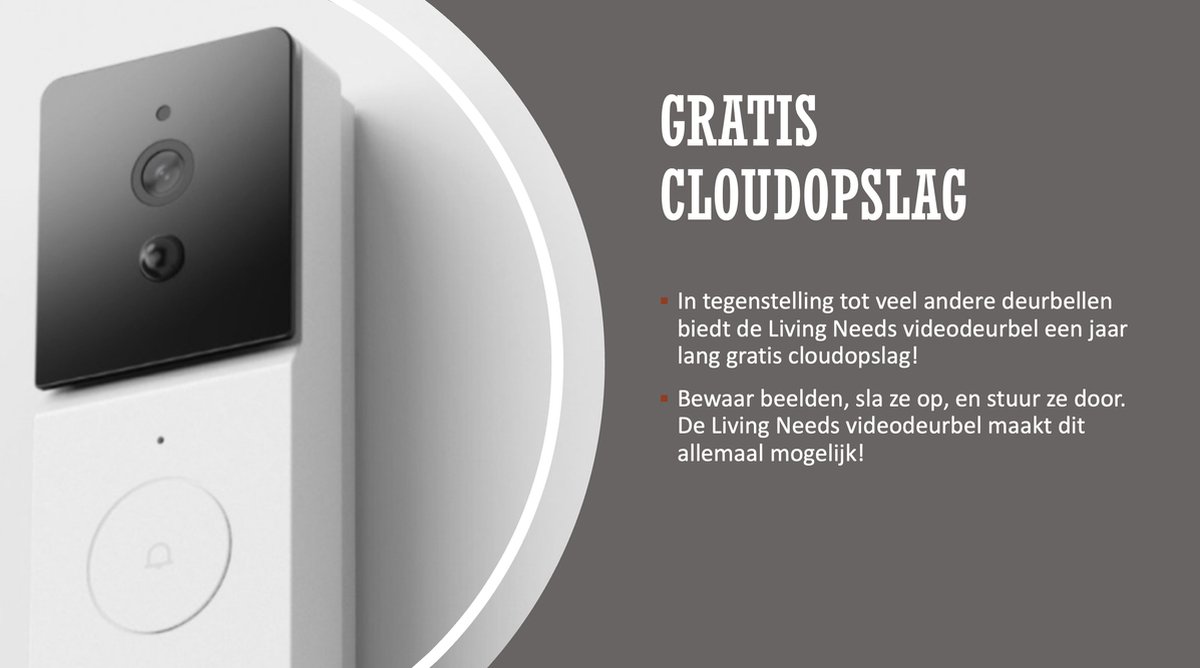 Living Needs Videodeurbel Draadloos