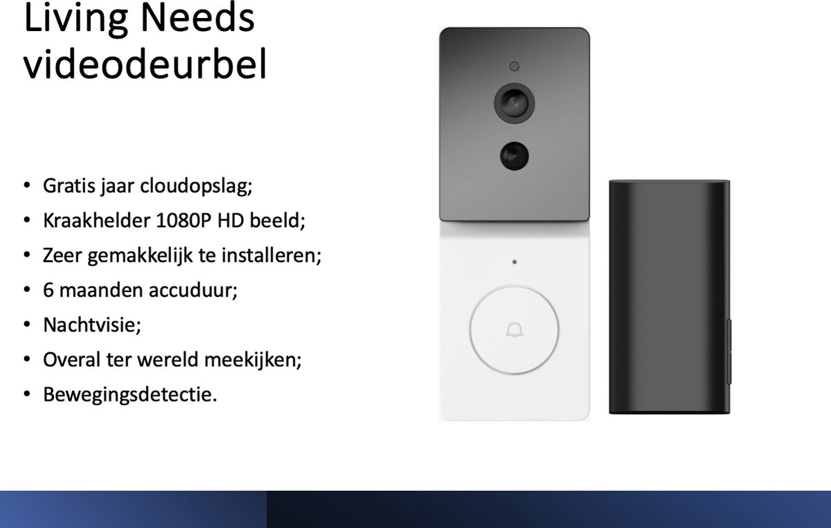 Living Needs Videodeurbel Draadloos