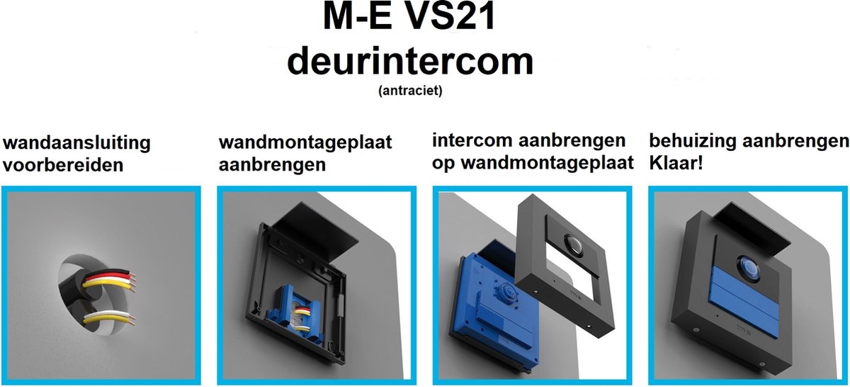 M-E VS-21S Video Deurintercom WiFi Zilver