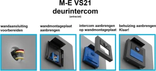 M-E VS-21S Video Deurintercom WiFi Zilver
