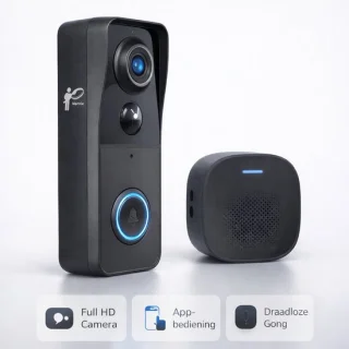 Narvie Videodeurbel 5MP — Slim, draadloos en direct klaar voor gebruik