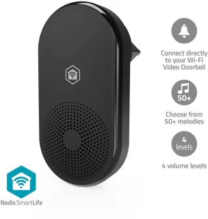Nedis SmartLife Gong - Accessoire voor WIFICDP11BK/WIFICDP21BK/WIFICDP31BK
