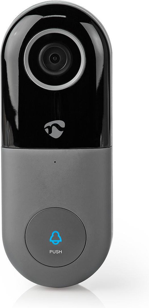 Nedis SmartLife Videodeurbel Wi-Fi Full HD 1080p Grijs/Zwart