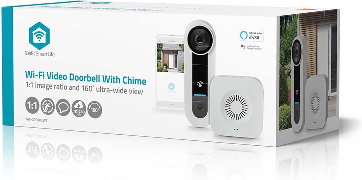 Nedis SmartLife Videodeurbel Wi-Fi Wit