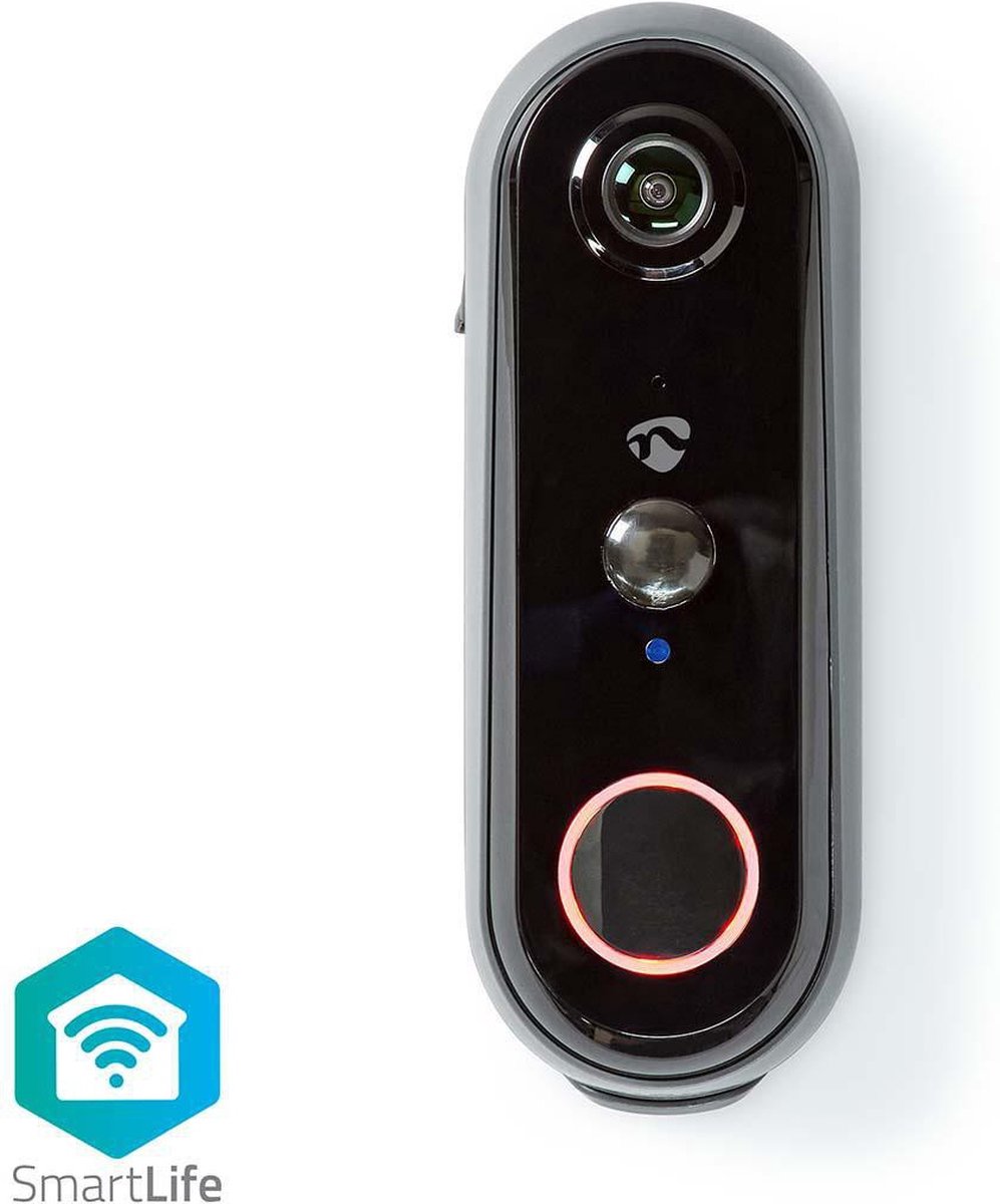 Nedis SmartLife Wi-Fi Videodeurbel Full HD Grijs
