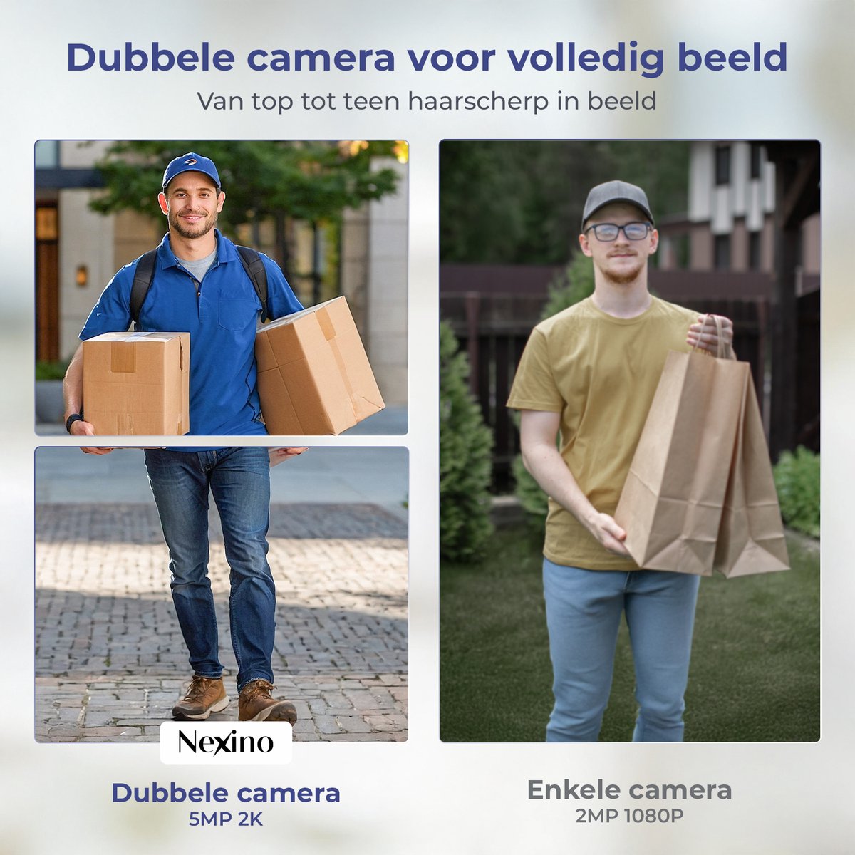Nexino Slimme Video Deurbel Dual Camera 2K Ultra HD 128GB
