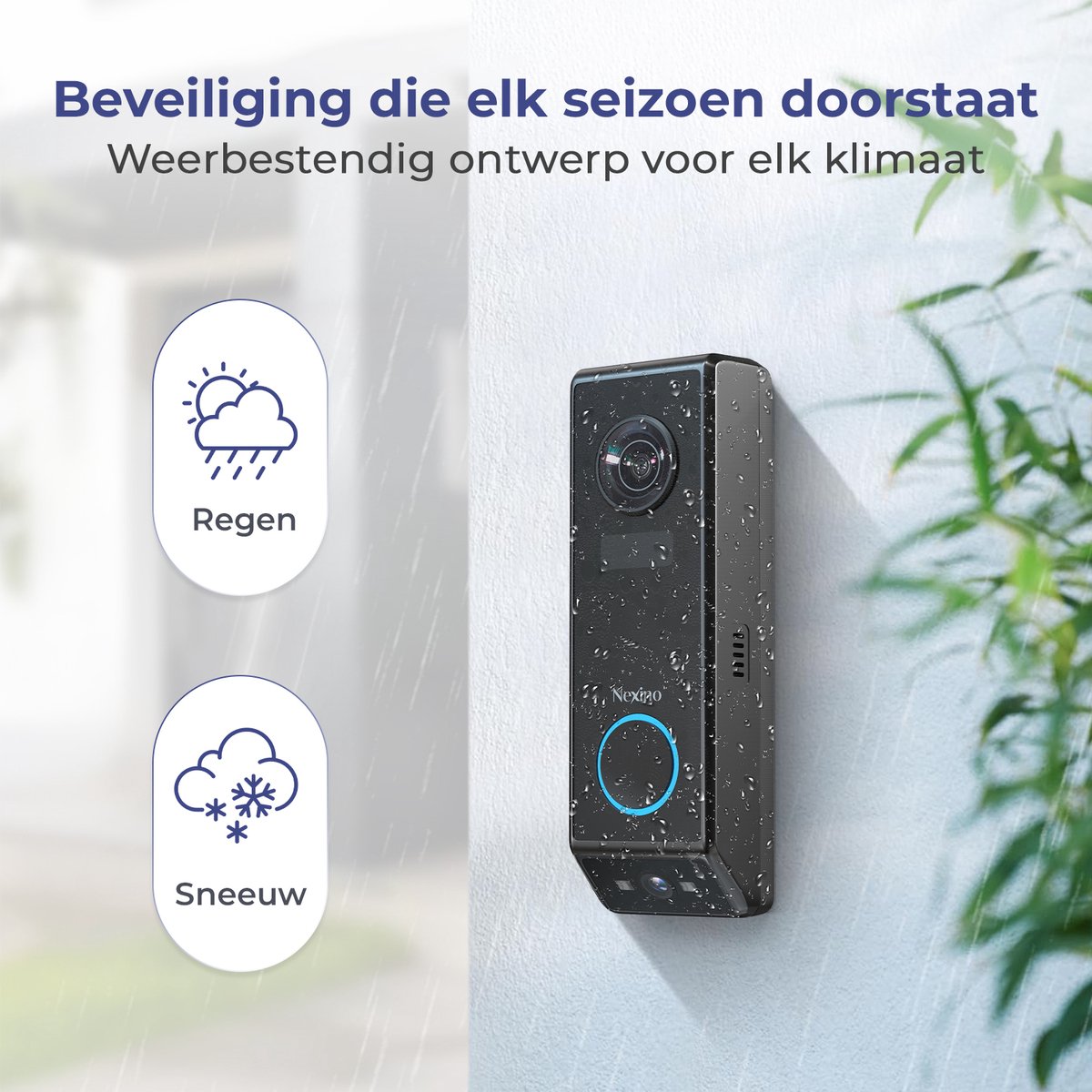 Nexino Slimme Video Deurbel Dual Camera 2K Ultra HD 128GB