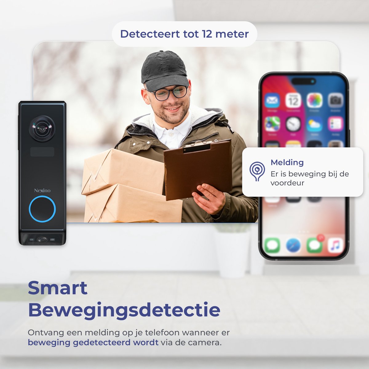 Nexino Slimme Video Deurbel Dual Camera 2K Ultra HD 128GB