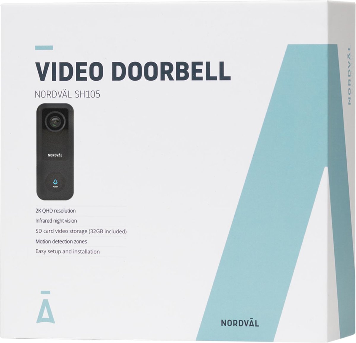 Nordväl SH105 Video Deurbel 2K WiFi 32GB SD