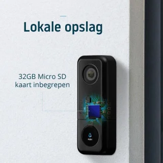 Nordväl SH105 Video Deurbel 2K WiFi 64GB SD Chime