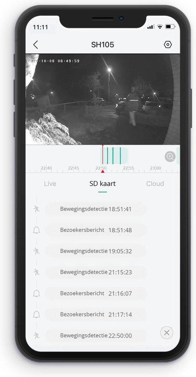 Nordväl SH105 Video Deurbel 2K WiFi 64GB SD Chime