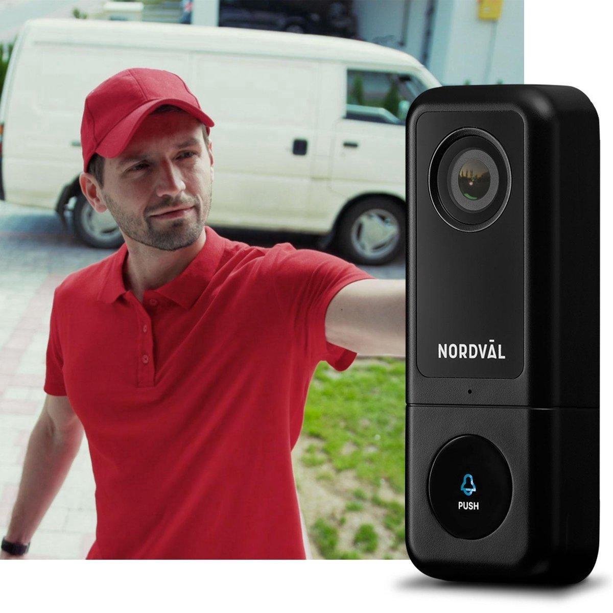 Nordväl SH105 Video Deurbel WiFi 2K 128GB SD