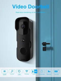 NP-products HD Video Deurbel T30 Zwart inclusief 64GB SD-kaart