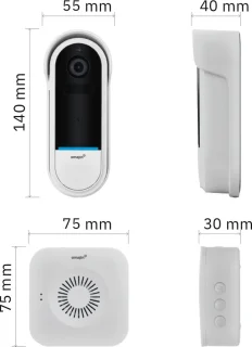 omajin Slimme Deurbel HD met Chime Wit
